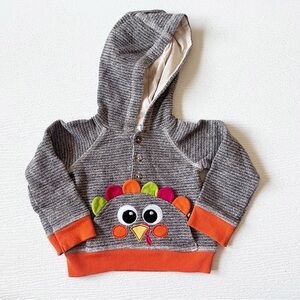Baby Essentials Thanksgiving Turkey Hooded Sweater 18M